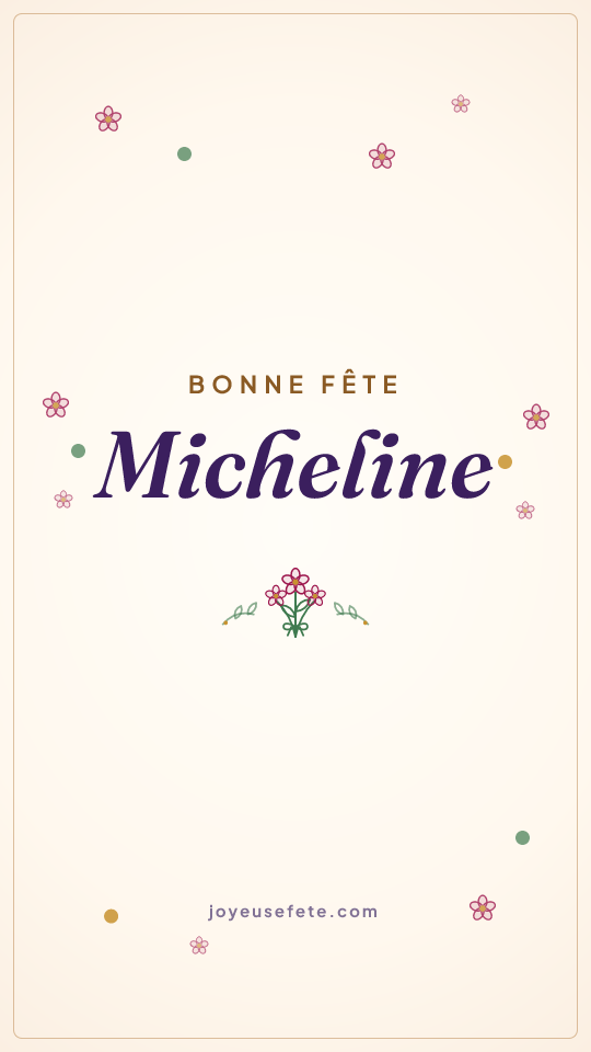 Image « Bonne fête Micheline » au format story