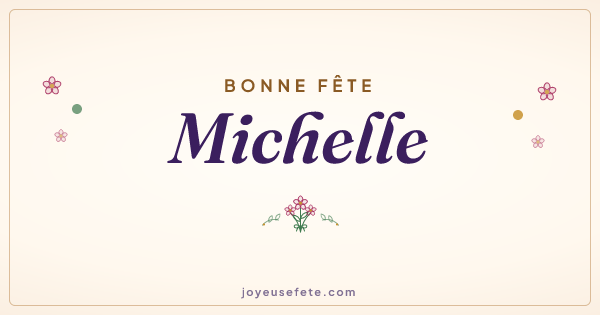 Image « Bonne fête Michelle » au format large