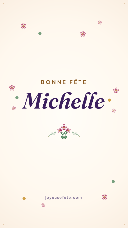 Image « Bonne fête Michelle » au format story