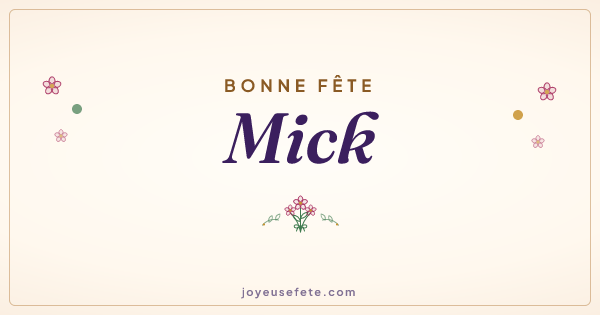 Image « Bonne fête Mick » au format large