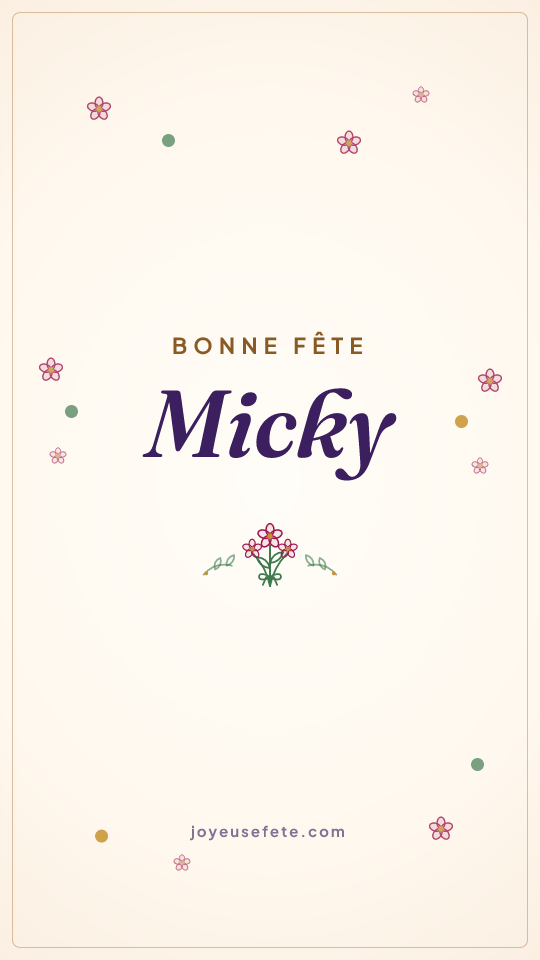 Image « Bonne fête Micky » au format story