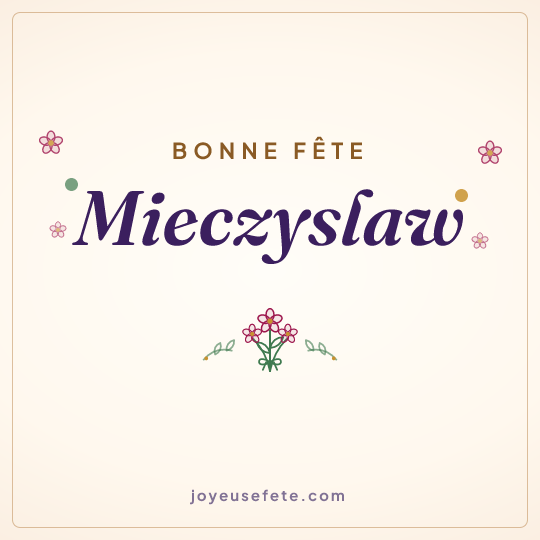 Image carrée « Bonne fête Mieczyslaw » pour WhatsApp
