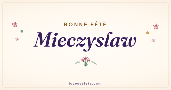 Image « Bonne fête Mieczyslaw » au format large