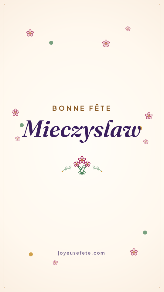Image « Bonne fête Mieczyslaw » au format story