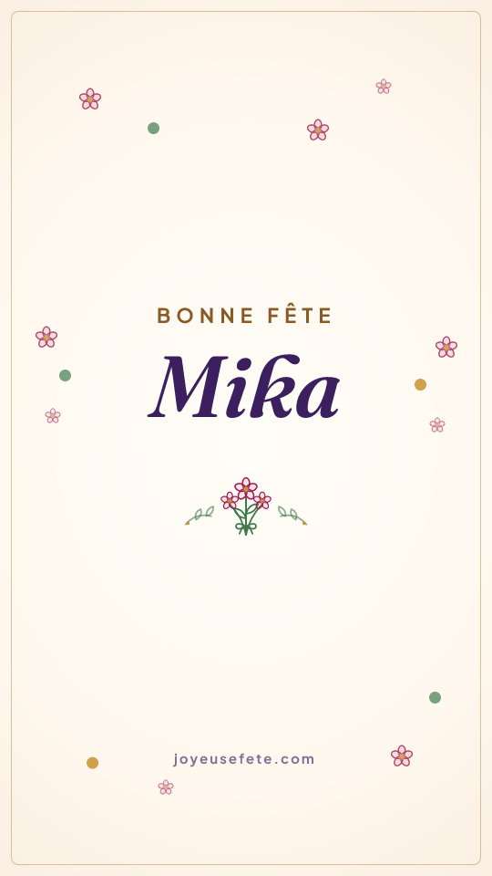Image « Bonne fête Mika » au format story