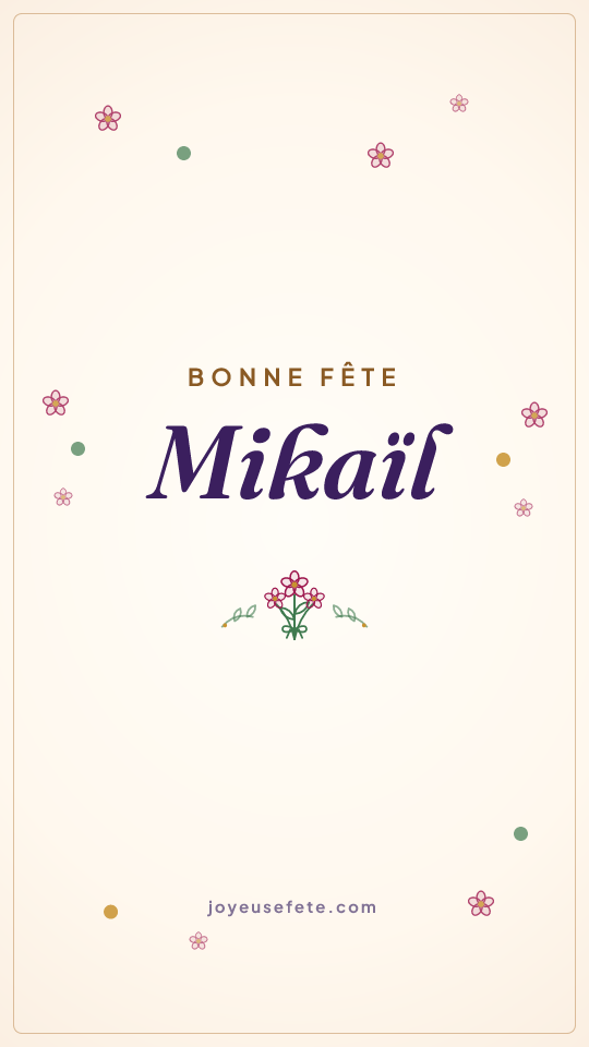 Image « Bonne fête Mikaïl » au format story