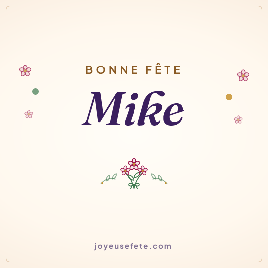 Image carrée « Bonne fête Mike » pour WhatsApp