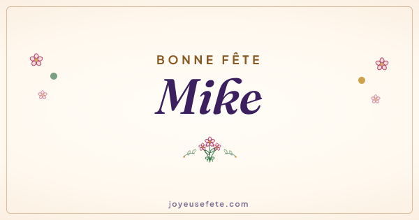 Image « Bonne fête Mike » au format large