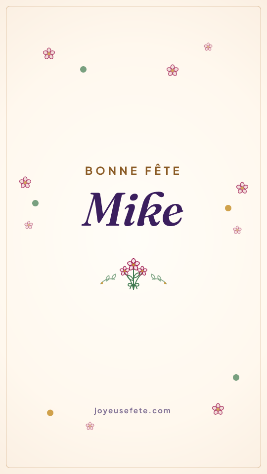 Image « Bonne fête Mike » au format story