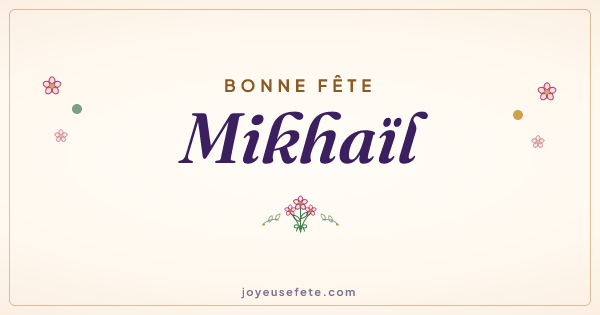 Image « Bonne fête Mikhaïl » au format large