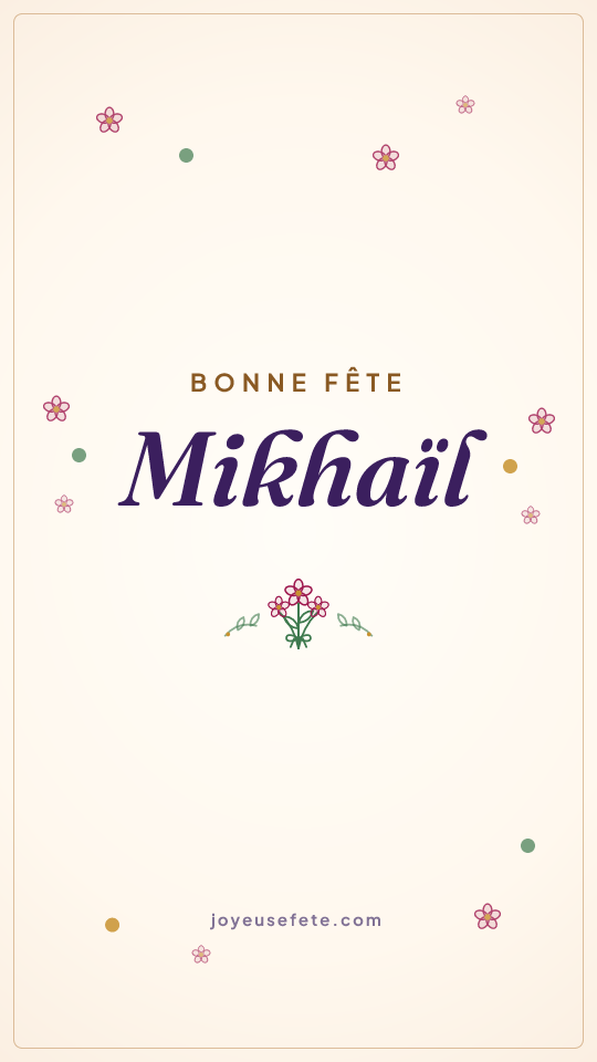 Image « Bonne fête Mikhaïl » au format story