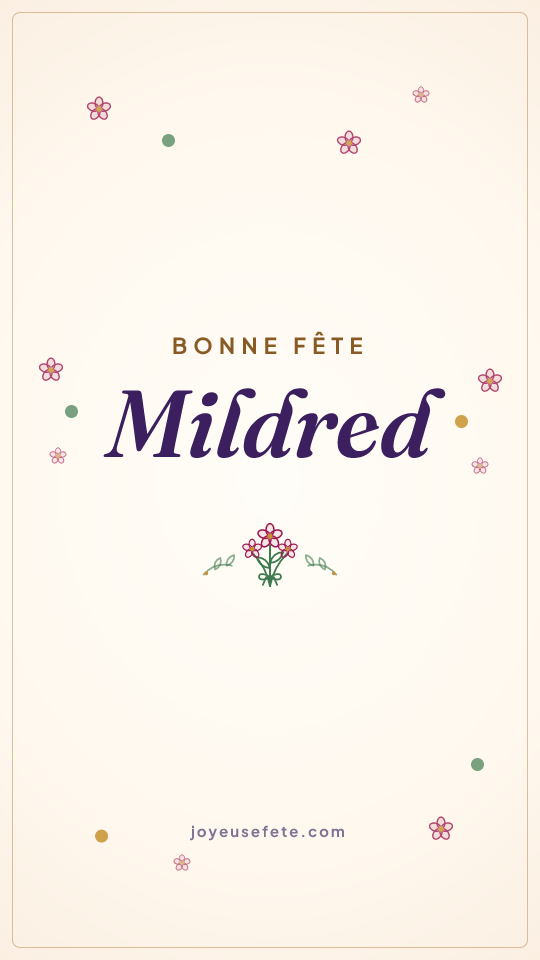 Image « Bonne fête Mildred » au format story