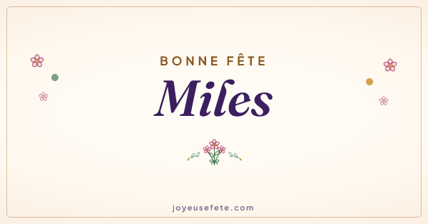Image « Bonne fête Miles » au format large