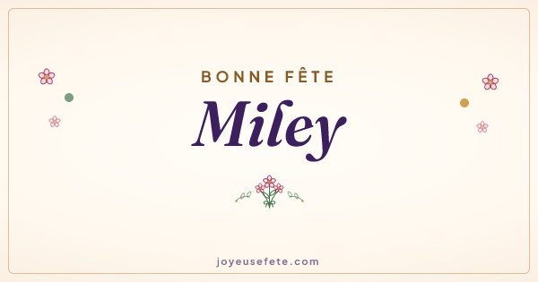 Image « Bonne fête Miley » au format large