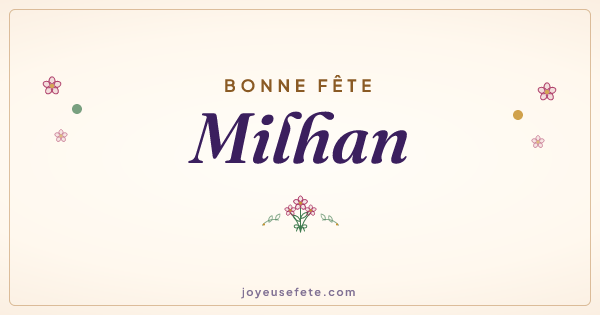 Image « Bonne fête Milhan » au format large