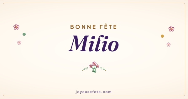 Image « Bonne fête Milio » au format large