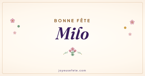 Image « Bonne fête Milo » au format large