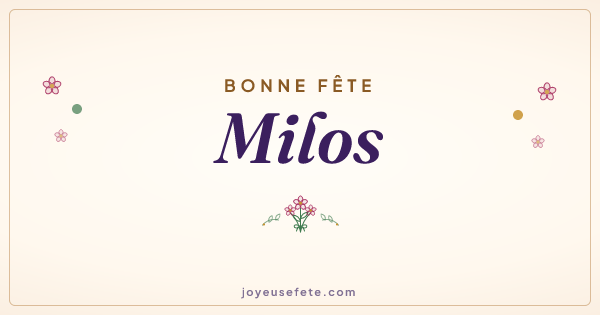 Image « Bonne fête Milos » au format large