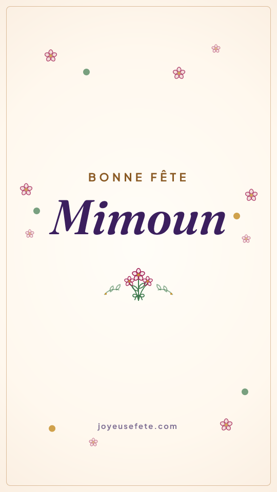 Image « Bonne fête Mimoun » au format story