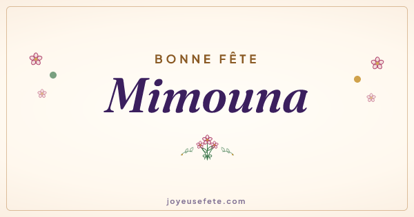 Image « Bonne fête Mimouna » au format large