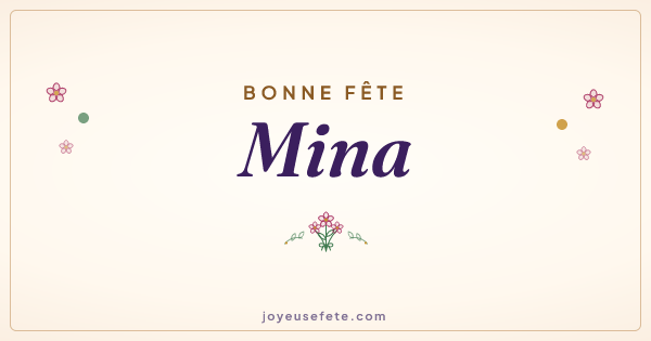 Image « Bonne fête Mina » au format large