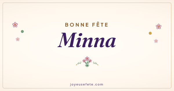 Image « Bonne fête Minna » au format large