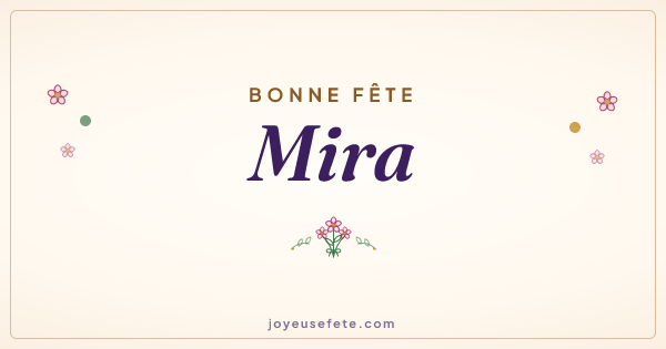 Image « Bonne fête Mira » au format large