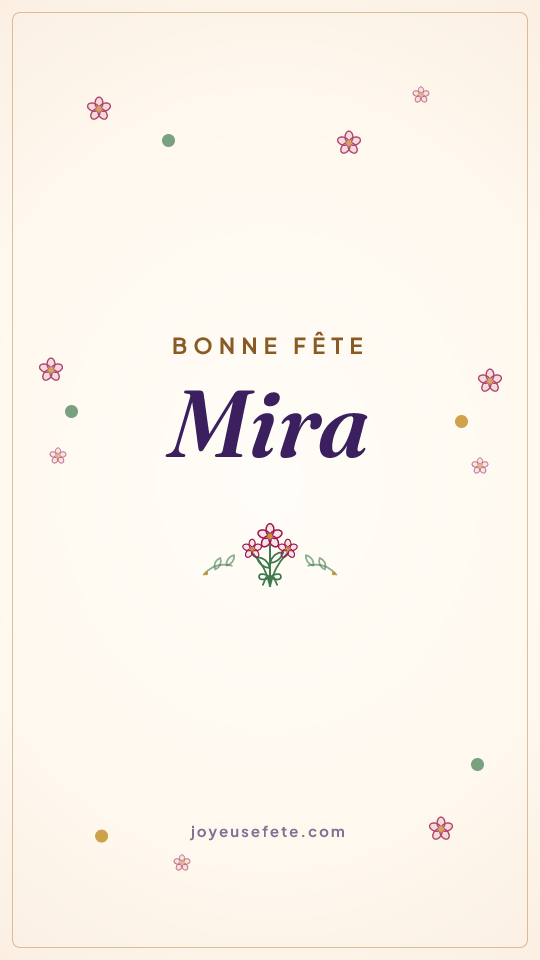 Image « Bonne fête Mira » au format story