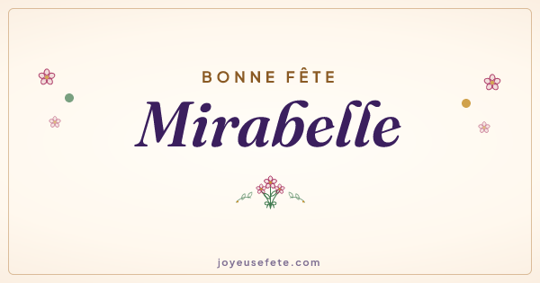Image « Bonne fête Mirabelle » au format large