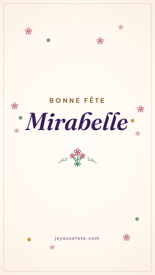 Image « Bonne fête Mirabelle » au format story
