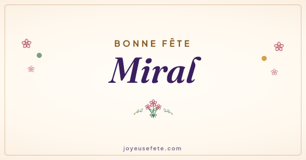 Image « Bonne fête Miral » au format large