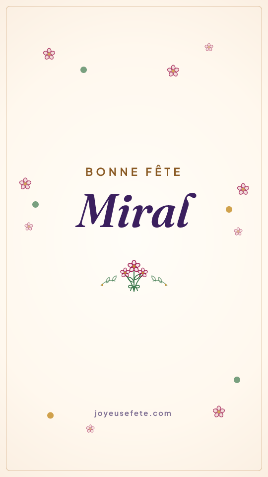 Image « Bonne fête Miral » au format story