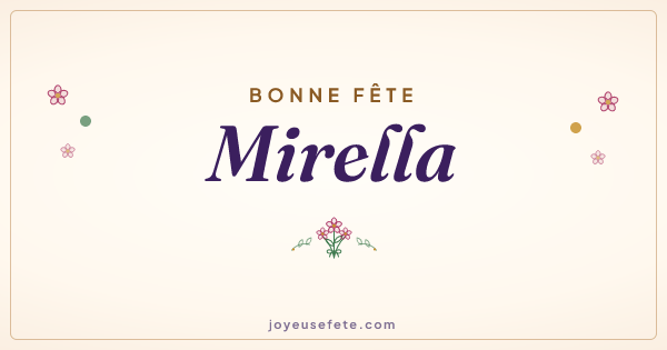 Image « Bonne fête Mirella » au format large