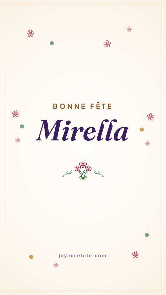 Image « Bonne fête Mirella » au format story