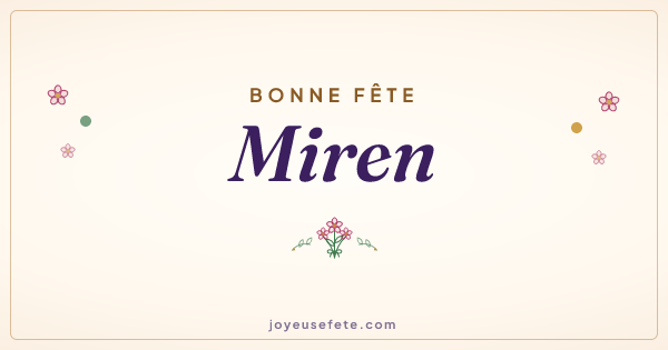 Image « Bonne fête Miren » au format large
