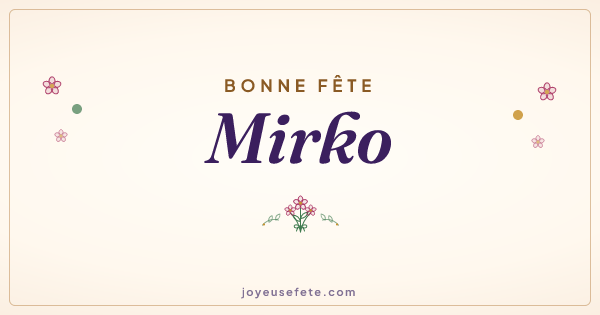 Image « Bonne fête Mirko » au format large