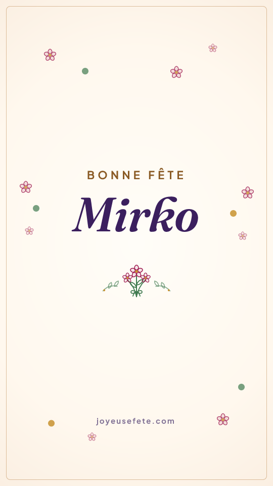 Image « Bonne fête Mirko » au format story