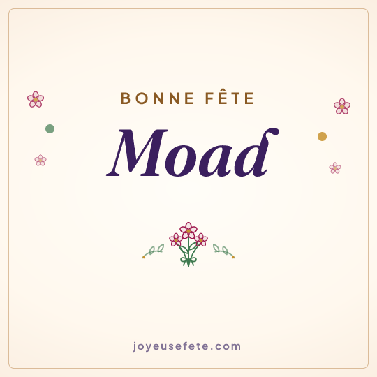 Image carrée « Bonne fête Moad » pour WhatsApp