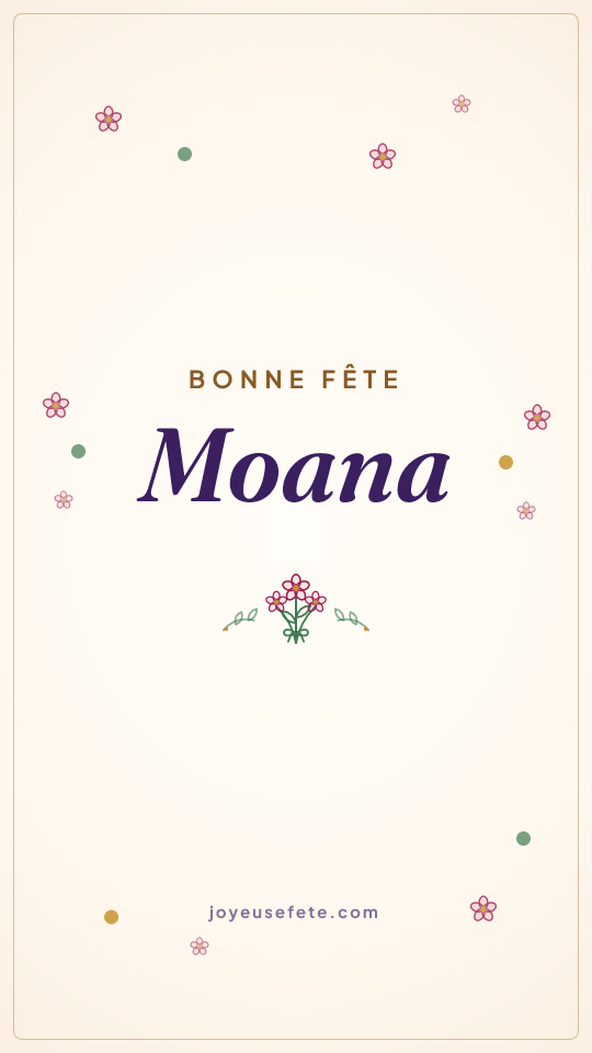 Image « Bonne fête Moana » au format story