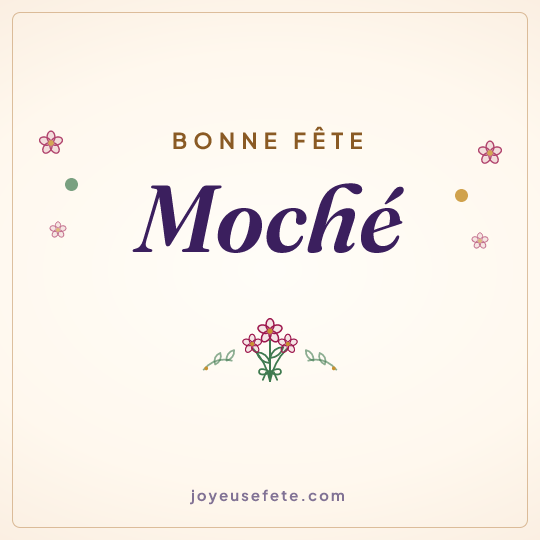 Image carrée « Bonne fête Moché » pour WhatsApp