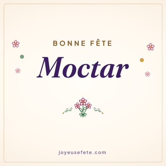 Image carrée « Bonne fête Moctar » pour WhatsApp