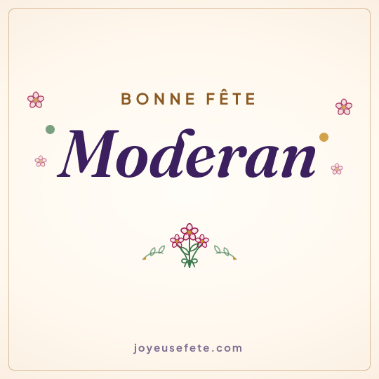 Image carrée « Bonne fête Moderan » pour WhatsApp