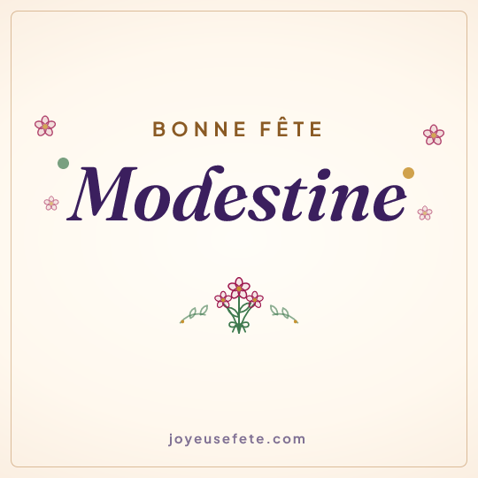 Image carrée « Bonne fête Modestine » pour WhatsApp