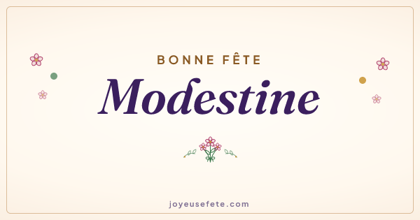 Image « Bonne fête Modestine » au format large