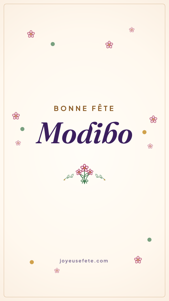 Image « Bonne fête Modibo » au format story