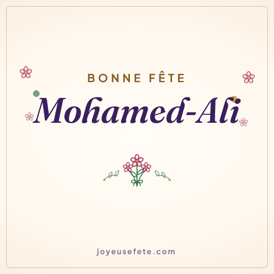 Image carrée « Bonne fête Mohamed-Ali » pour WhatsApp