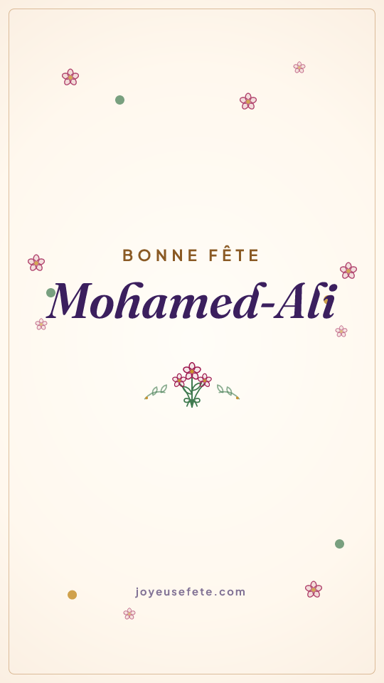Image « Bonne fête Mohamed-Ali » au format story