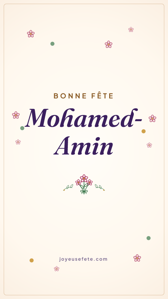 Image « Bonne fête Mohamed-Amin » au format story