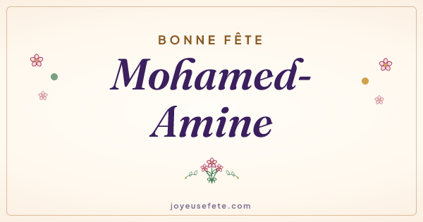 Image « Bonne fête Mohamed-Amine » au format large