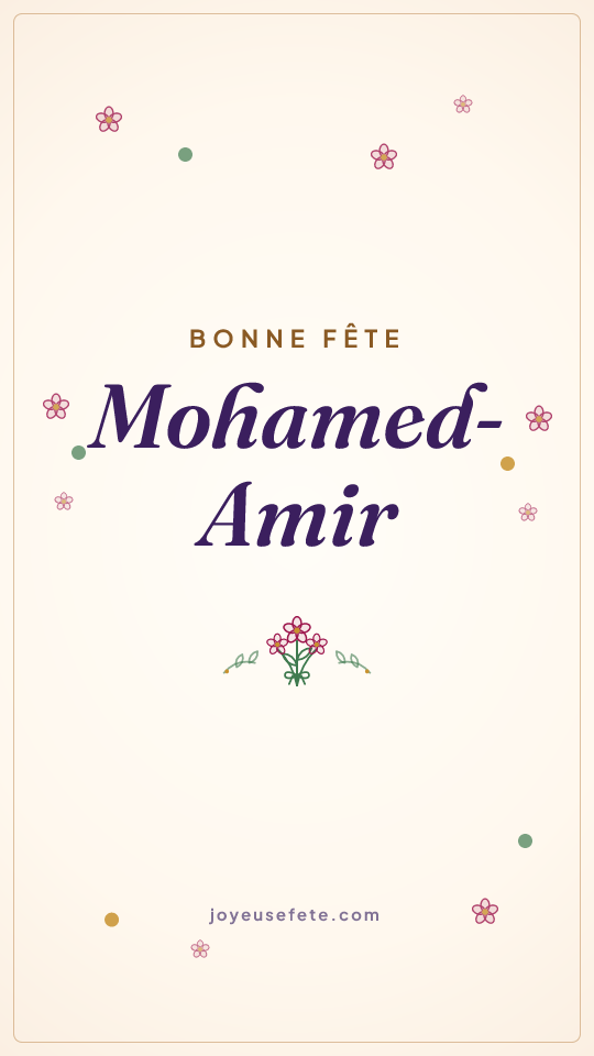 Image « Bonne fête Mohamed-Amir » au format story